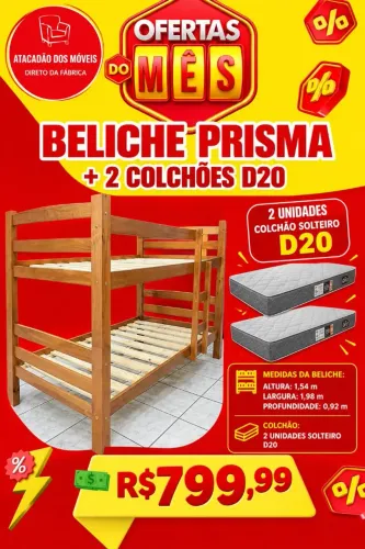 Beliche + 2 colchões