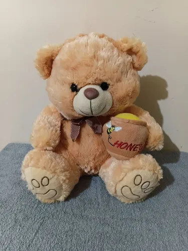 Urso de Pelúcia Fizzy Médio - Com Pote de Mel (Estado de Novo)