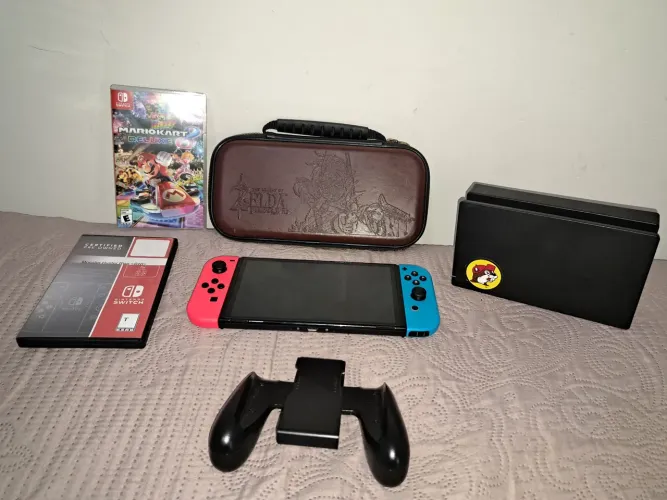 Nintendo Switch OLED completo + jogos + SD 265gb