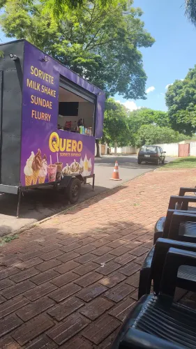 Trailer de sorvete expresso com máquina nova 