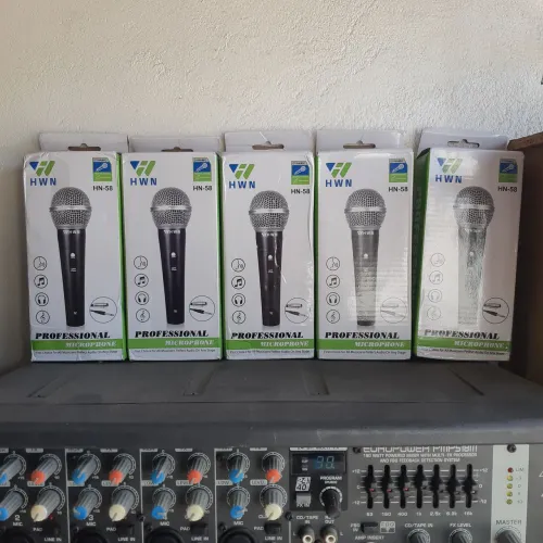 Microfone profissional com cabo 5m 