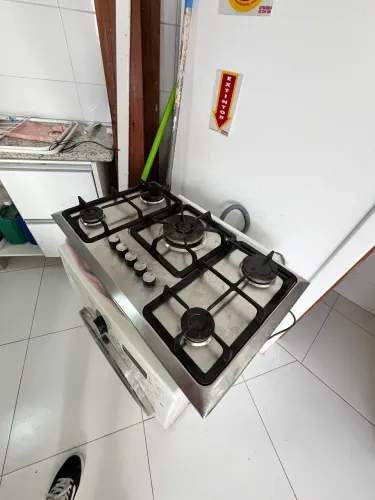 Fogão Fischer 5 bocas Aço inoxidável.