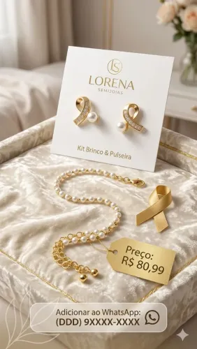 Kit pulseira e brinco