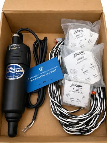 ATUADOR ELÉTRICO BENNETT MARINE ORIGINAL PARA FLAP (TRIM TAB) - NOVO E COMPLETO