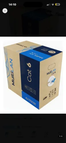Cabo furukawa cat 6 305 m 2 caixas azul 