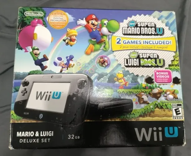 Nintendo Wii U Completo Versão New Super Mario Bros.U Completo