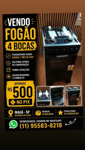 VENDO FOGÃO 4 BOCAS ?