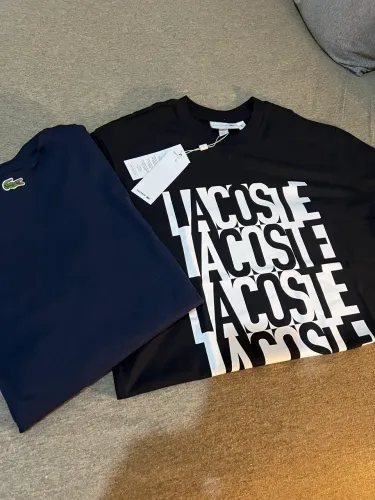 camiseta da lacoste preta