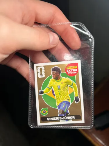 Figurinha Extra Sticker Gold Vinícius Júnior Ouro Panini Oficial?