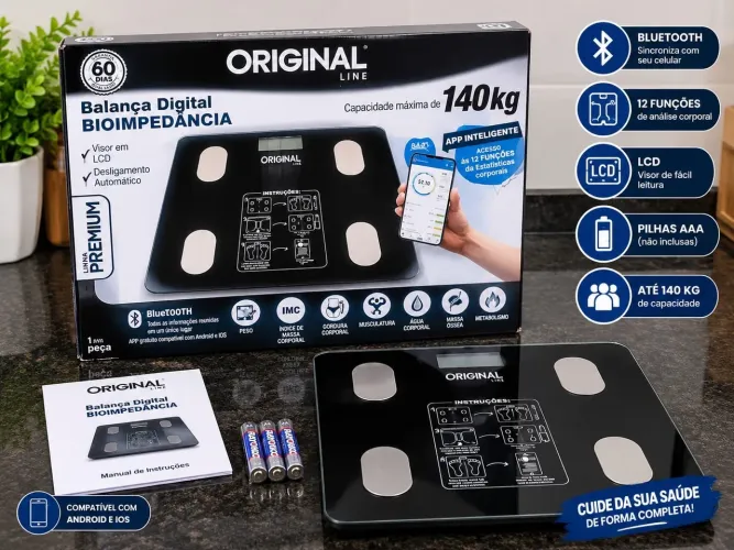 BALANÇA DIGITAL ATÉ 140KG - ENTREGAMOS