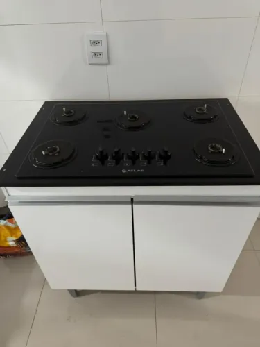 Vende se fogão cok top, com suporte de armário.