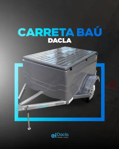 CARRETINHA BAÚ FIBRA DE VIDRO DACLA