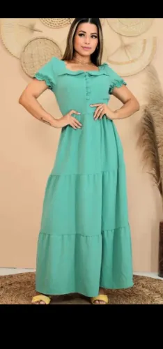 VESTIDO LONGO VERDE-MENTA