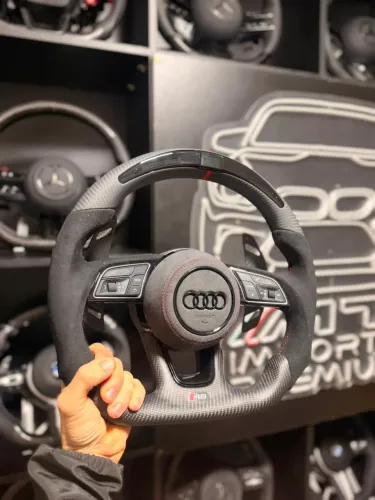 Volante carbono audi com botões