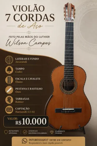 Violão 7 cordas de Aço 