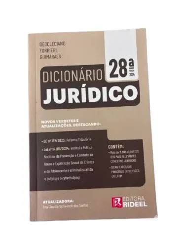 Dicionário Jurídico Rideel Novos Verbetes e Atualizações