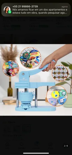 Máquina Advertising Photobots 58mm Azul Claro Mecolour