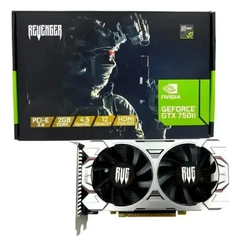 Placa de Vídeo GTX 750 Ti 2GB DDR5 Revenger RUG Dual Fan