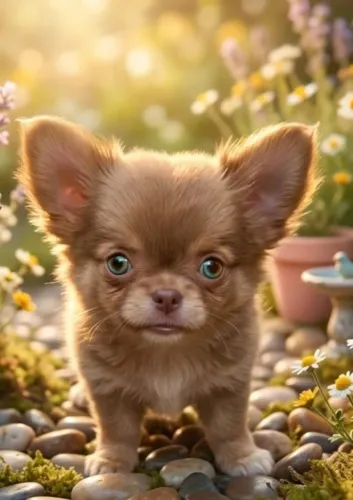 Chihuahua Macho Pelo Longo