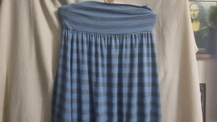 Saia longa de malha listrada M