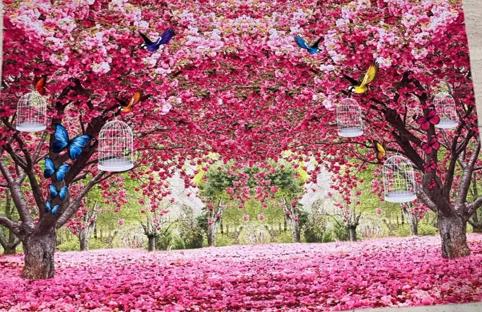 fundo fotográfico jardim rosa