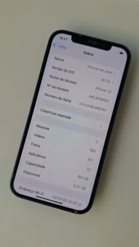 iPhone 12 Azul 64GB - Impecável + Saúde da Bateria 88% + Caixa Original