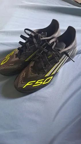 Chuteira Adidas F50 League Society Tam. 40 - Preta/Verde