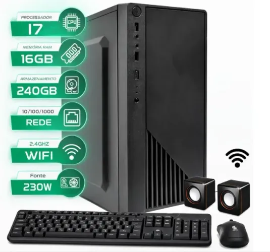 Desktop corei7 - 16 memória - SSD 240