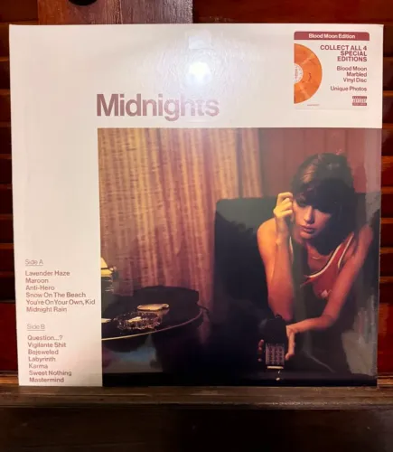 Vinil Taylor Swift Midnights (Blood Moon Edition) LACRADO
