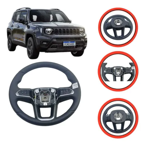 Volante Jeep Renegade 2023 2024 2025 Com Comandos Preto  original