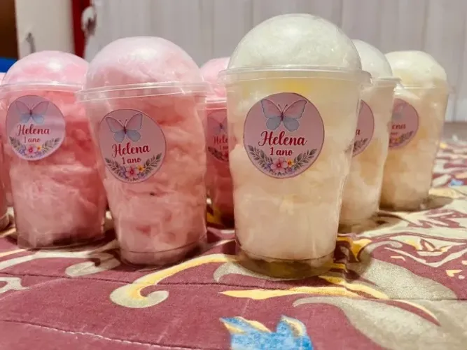 Algodão Doce de pote dia das crianças vários tamanhos