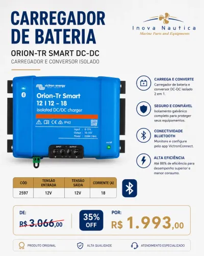 Carregador de Bateria Orion-TR SMART DC-DC