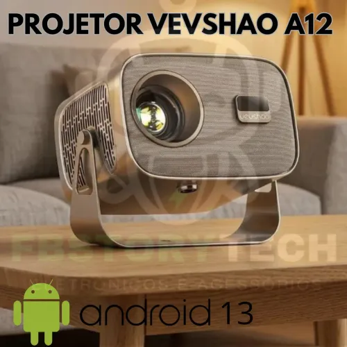 Projetor Vevshao A12: Cinema Premium na sua Casa!