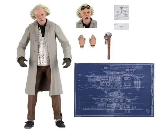De volta para o futuro Ultimate Doc Brown Neca original figura back to the future