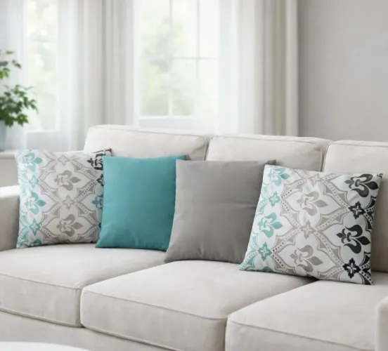 Kit Com 4 Almofadas Decorativas Cheias Medindo 45x45 Com 4 Enchimentos 