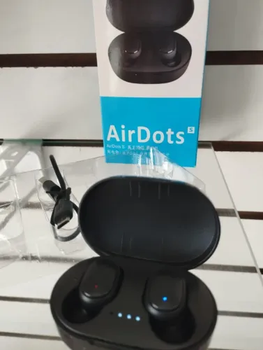 Fone Bluetooth Sem Fio AirDots S TWS Intra Auricular Com Case Carregador Android iPhone