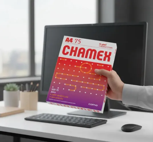 RESMA PAPEL A4 CHAMEX 500 FOLHAS