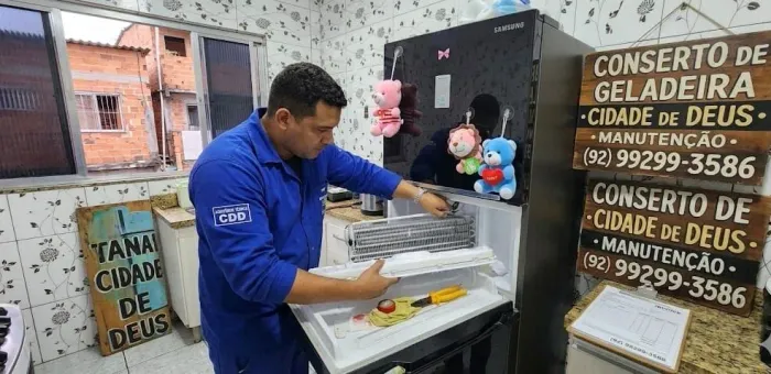Refrigeração conserto em geladeira técnico de geladeira