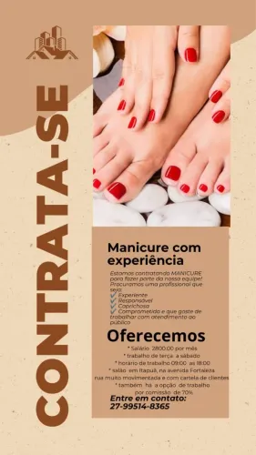 Contrata-se manicure