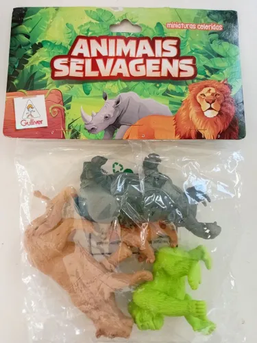Brinquedo gulliver animais: leoa, hipopótamo e gorila