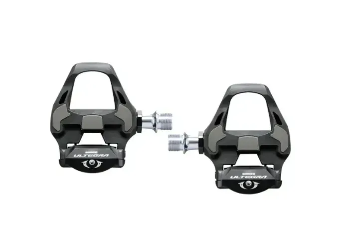 Pedal Shimano Pd-r8000 Ultegra Carbono Speed c/ Tacos Cinza-escuro