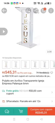 Púlpito de acrílico 