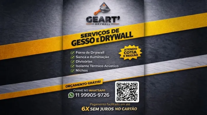 Drywall e Gesso em Cotia e Região | Forro, Sanca, Divisórias e Isolamento Acústico