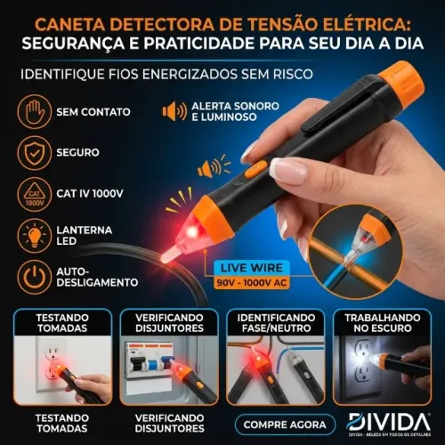 Caneta Detectora de Tensão Elétrica