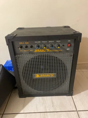 Caixa Amplificada Brabu?s Professional BRA 320 - Para Conserto.