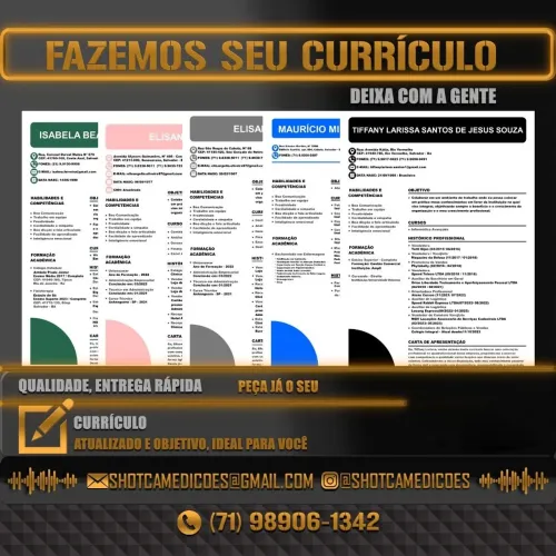 Fazemos Currículo - Ideal e Objetivo!