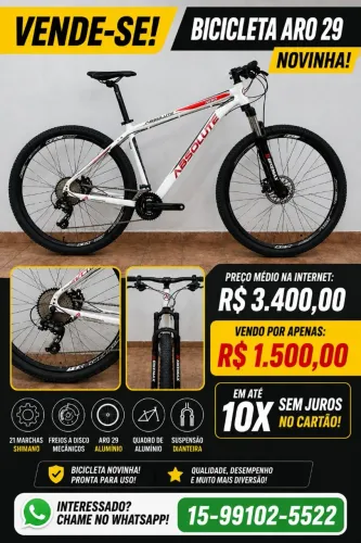 Bicicleta aro 29 novinha 1500 em 10x sem juros