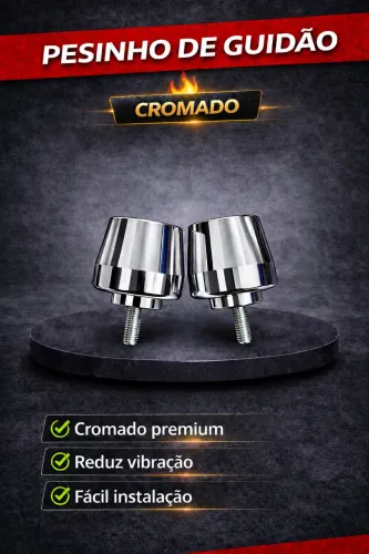 Peso de guidão cromado! Novo 