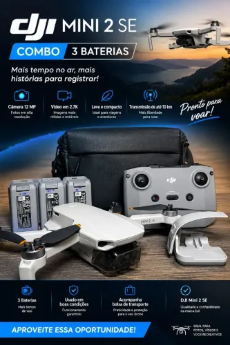 Drone DJI Mini 2 SE Combo 3 baterias