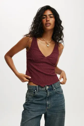 Regata - Briony Hanky Hem Tank Sour Cherry Cotton on tam PPP